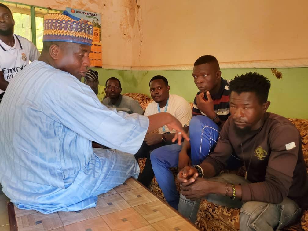 UN Volunteer Eugene Tenjei on a field mission in Northwest Nigeria 2023