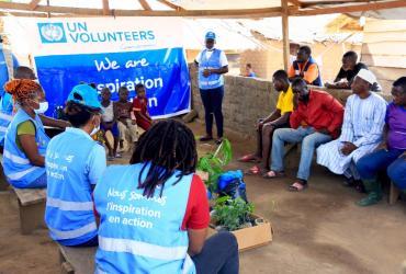 UN Volunteers sensitizing communities in Maroua