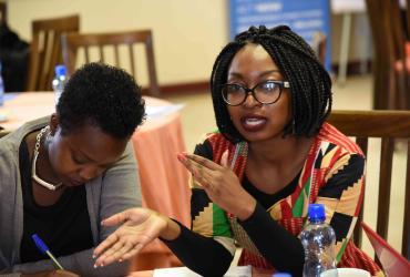 Mphanda Kabwazi, UN Volunteer Disaster Risk Management Specialist in Malawi, participating in the Capacity Development Learning Facility in Kenya. Mphanda works with policy issues on disaster risk management as well as with communities, making them more resilient toward climate shocks. 