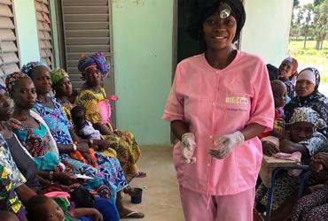 Mariam Diarra, a UN Community Volunteer Midwife with the UN Population Fund (UNFPA), at the Koke village health centre.