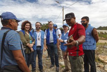 UNV Executive Coordinator, Olivier Adam, makes an Official Visit to UN Volunteers in Colombia