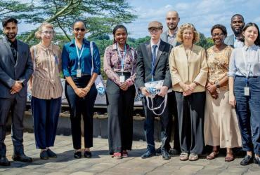 UN Volunteers from the Young Talent Pipeline's first cohort along with Inger Andersen, UNEP Executive Director.