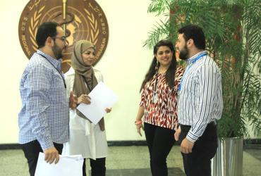 UN Volunteers serving with the World Health Organization’s Regional Office for the Eastern Mediterranean in Cairo, Egypt.