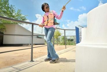 Wankumbu Sikombe, UN Volunteer Resident Site Engineer with UNDP during a field visit in Zambia.