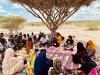 Community members from villages in Assamo, Dikhil region, participate in a focus group conducted by Diana Ranja, UN Volunteer. This session was held in May 2024 to identify the community's needs for building the capacity of young girls.