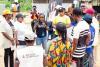 Grace Kironcho (center) UN Volunteer Associate Protection Officer with UNHCR advises the anti-human trafficking committee members in the Ikyogen Settlement on the occasion of World Day Against Trafficking in Persons.