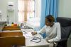 UN Volunteer Doctor Samwarit Gebremariam working at the Roy Joseph Health Centre, San Fernando, Trinidad and Tobago.