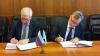 Alexander Grishko, Deputy Minister of Foreign Affairs of the Russian Federation, and Olivier Adam, UNV Executive Coordinator, during the ceremony of signing the Memorandum of Understanding.