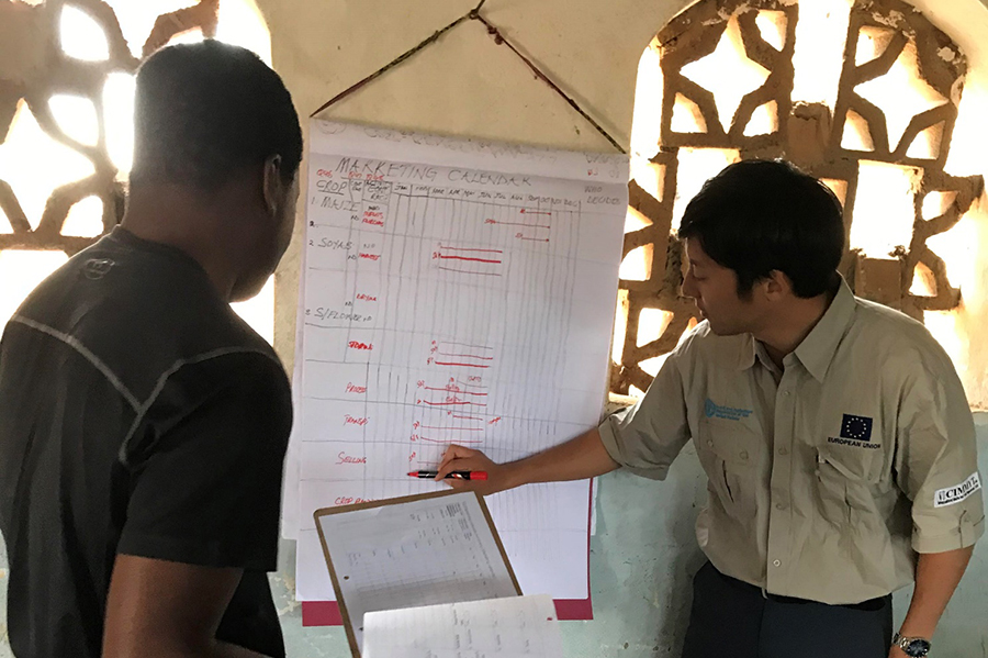 Hiroaki Sonoda, International UN Volunteer, Value Chain Development Specialist, Zambia, Conducting Participatory Rural Appraisal in SIFAZ project